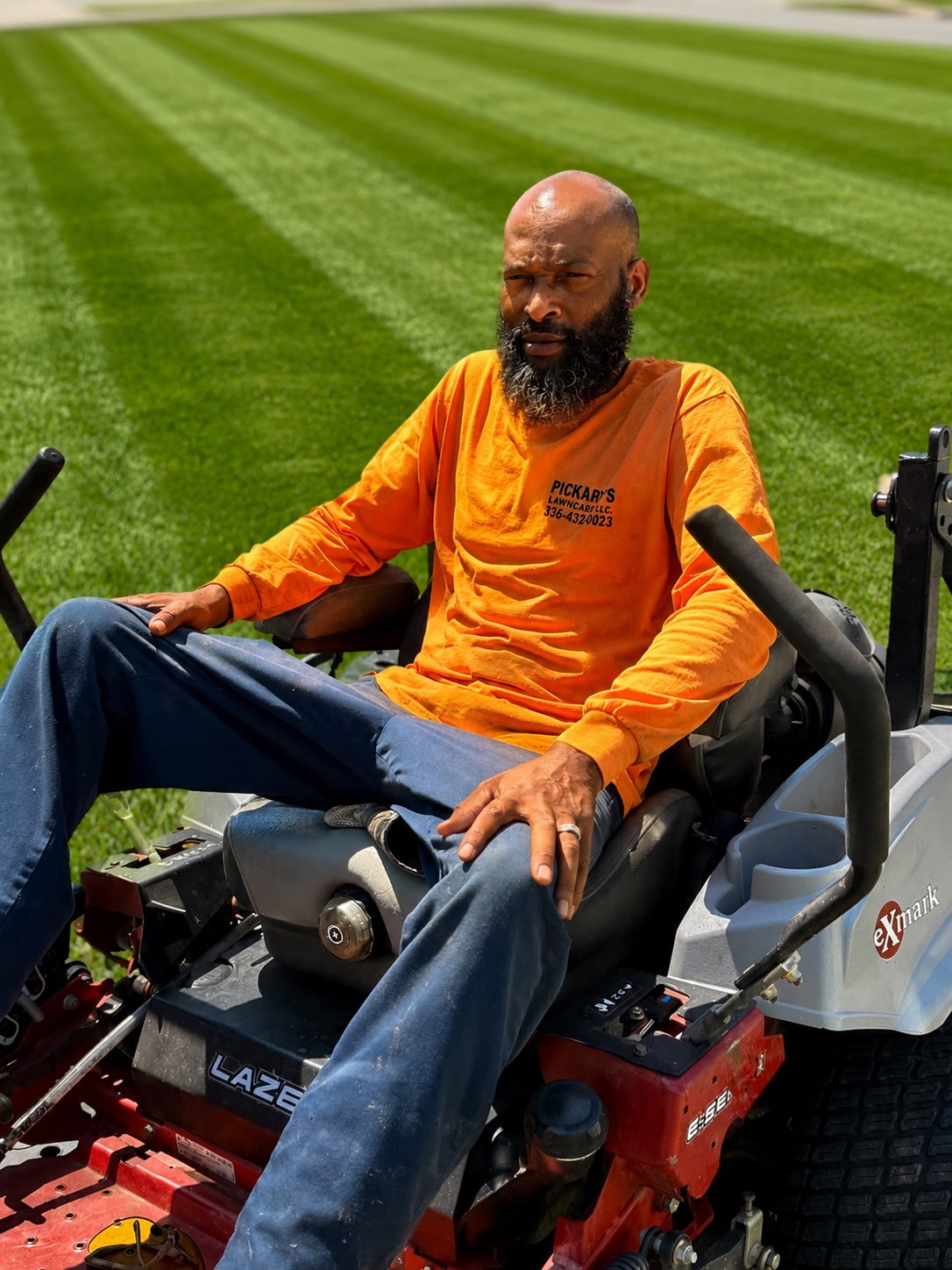 Tavis Pickard, owner and operator of Pickard's Lawncare LLC